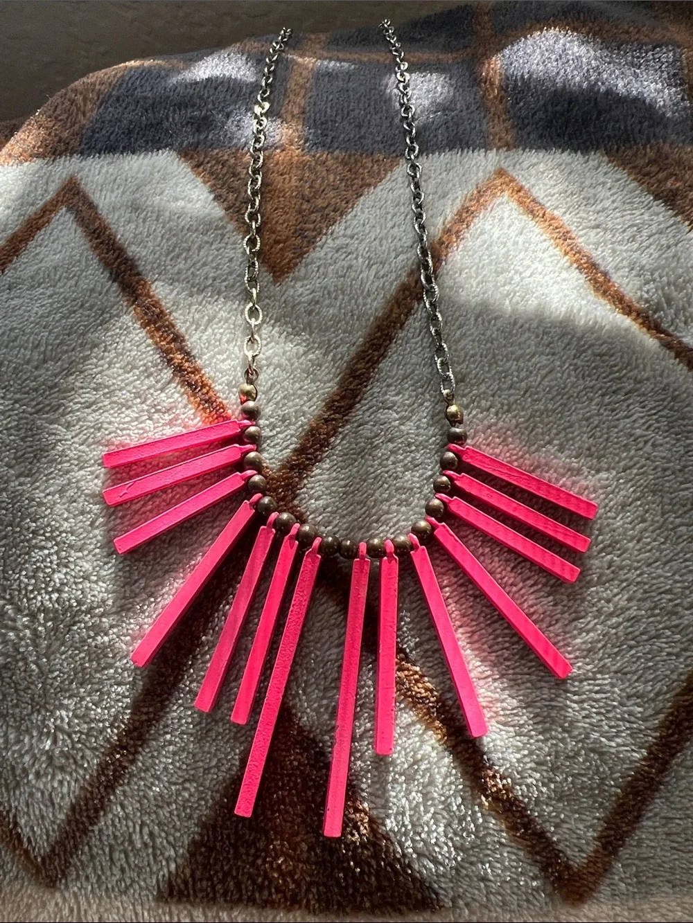 Boho wooden necklace - Picture 1 of 3